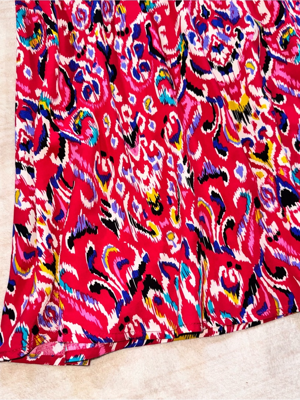 BloomChic Hot Pink Multicolor Ikat Maxi Dress - Picture 4 of 16